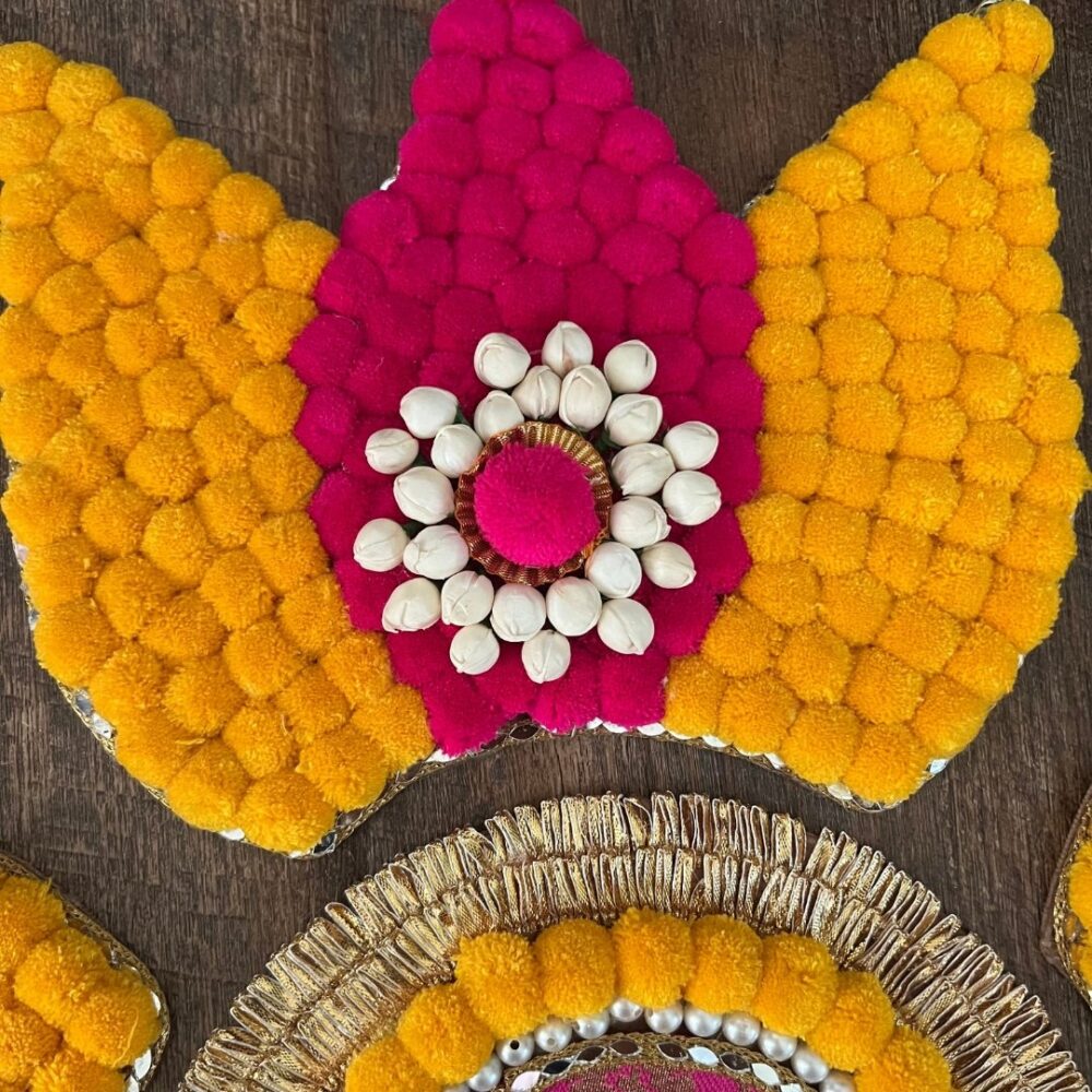 Floral Pompom Rangoli – Grand Festive Elegance - Image 3