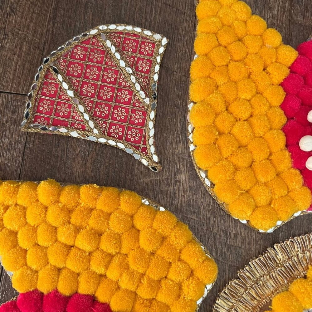 Floral Pompom Rangoli – Grand Festive Elegance - Image 4