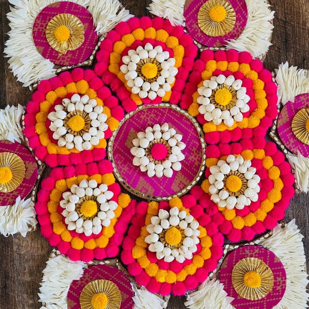 Floral Rangoli – Handcrafted Festive Elegance - Image 2