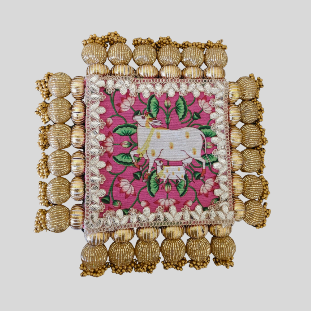 Reversible Table Centerpiece Platter - 10x10 Inches - Unique Prints | GlimHub - Image 2