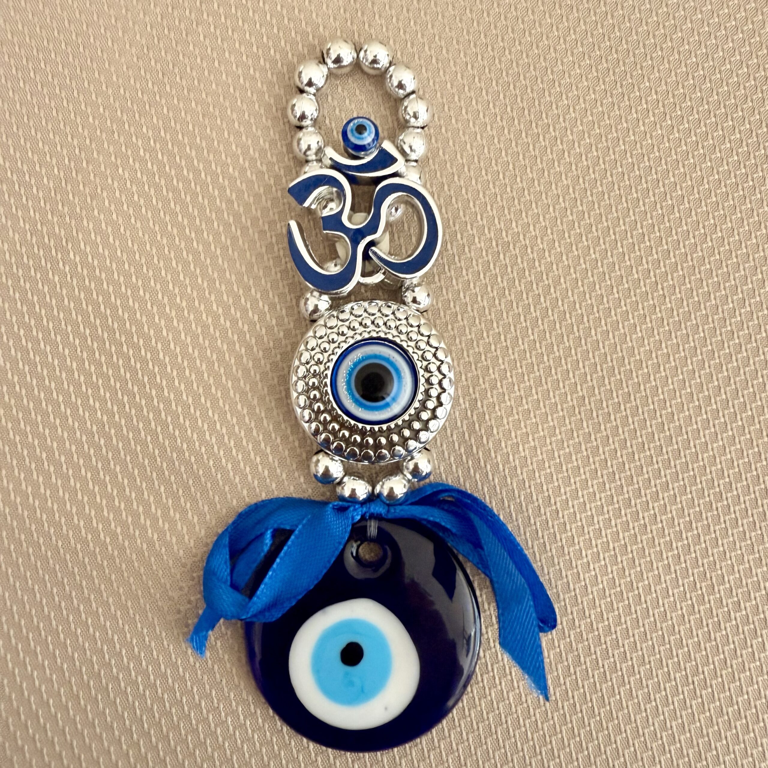 Om Evil Eye Wall Hanging – 6” Spiritual Home Decor for Positivity & Protection - Image 2